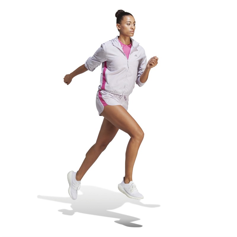 adidas Womens Run It Aeroready Windbreaker Silver Dawn