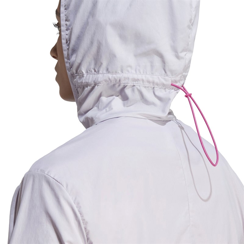 adidas Womens Run It Aeroready Windbreaker Silver Dawn