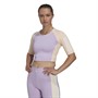 adidas Womens Hyperglam Aeroready Cropped Top Purple Glow/Blink Orange