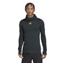 adidas Mens X-City Primeknit 360 Reflective Long Sleeve Hooded Running Pullover Shadow Green/Black