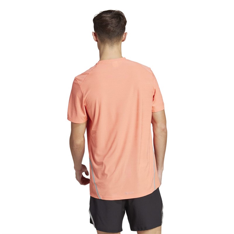 adidas Mens X-City Heat.Rdy Running Top Coral Fusion