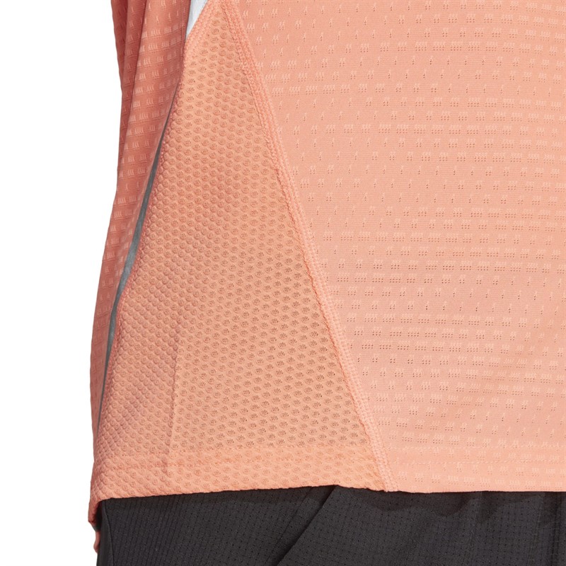 adidas Mens X-City Heat.Rdy Running Top Coral Fusion