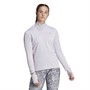 adidas Womens Fast 1/2 Zip Top Silver Dawn