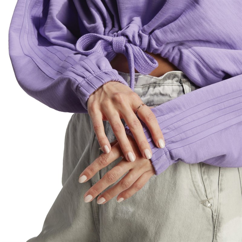 adidas Womens Cropped Dance Sweatshirt Violet Fusion/Violet Fusion
