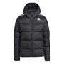 adidas Womens Essentials Midweight Padded Hooded Down Jacket Black