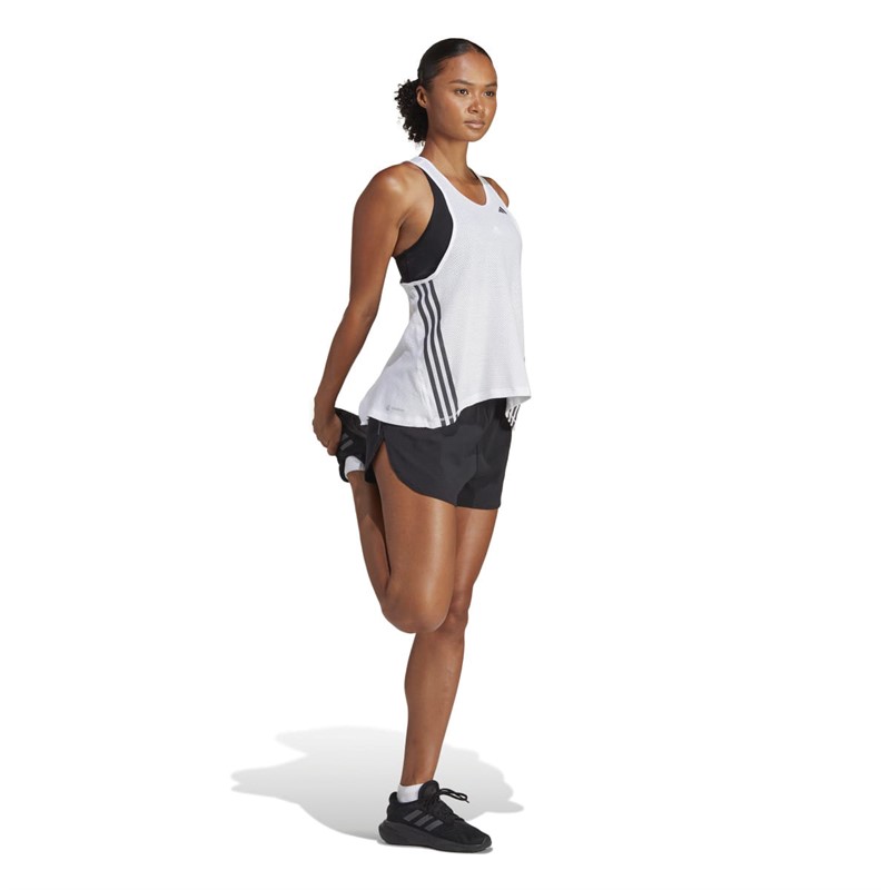 adidas Womens Run Icons Made With Nature Aeroready Tank White