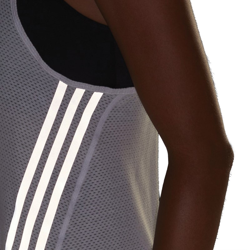 adidas Womens Run Icons Made With Nature Aeroready Tank White