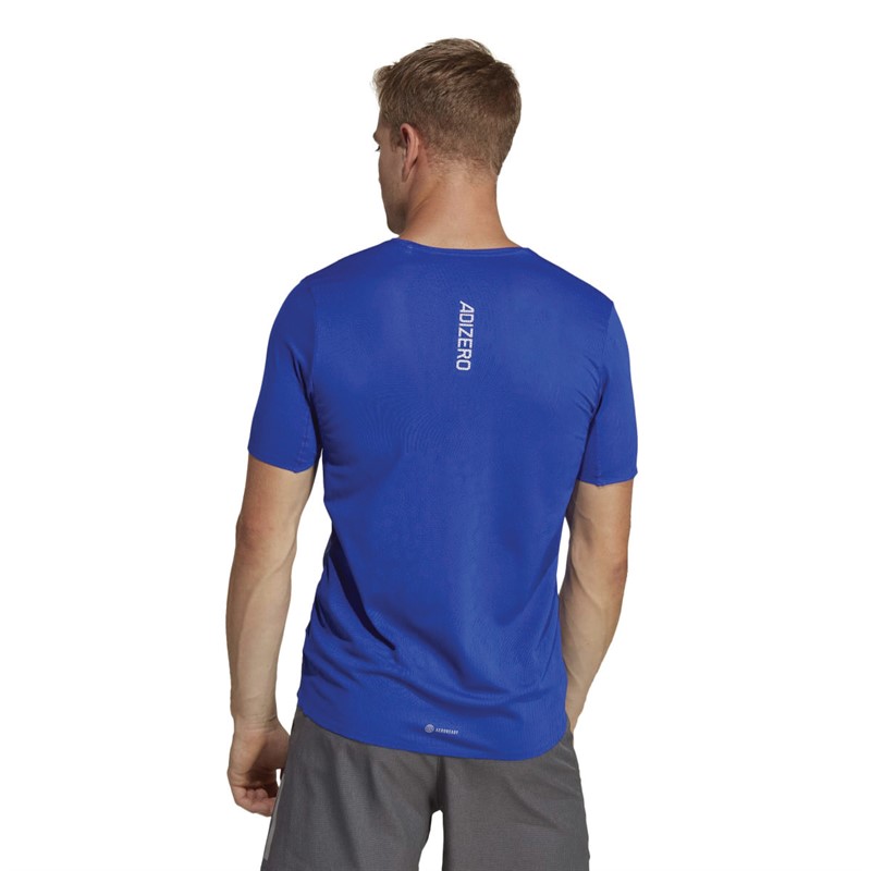 adidas Mens Adizero Aeroreadu Running Top Lucky Blue