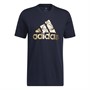 adidas Mens Foil Badge Of Sport Graphic T-Shirt Legend Ink/Gold Metallic