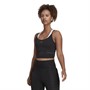 adidas Womens Hiit 45 Seconds Aeroready Cropped Tank Top Black/Carbon