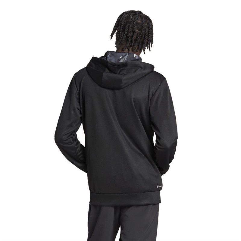 adidas Mens Train Essentials Seasonal Training Full-Zip Jacket Black/Grey Five