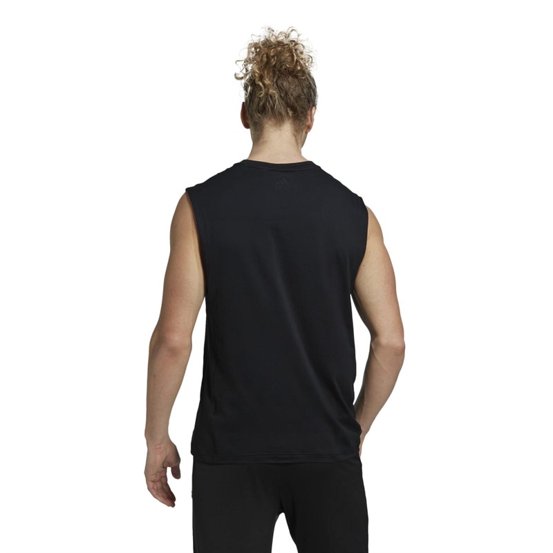 adidas Mens Yoga Sleeveless Training Top Black