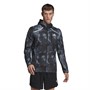 adidas Mens Marathon 3-Stripes 360 Reflectivity Running Hooded Jacket Black/Print