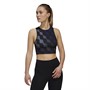 adidas Womens X Marimekko Train Icons Aeroready Printed Cropped Tank Top Black