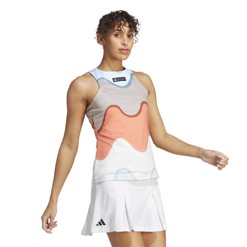 adidas Top de Tennis Femme X Marimekko Aeroready Multicolore/Semi Corail