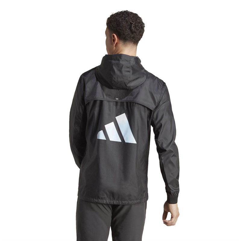 Buy adidas Mens Run Icons 3 Bar Logo Wind.Rdy Water-Repellent Running ...