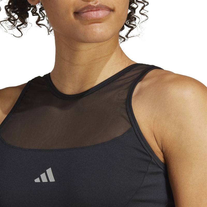 adidas Womens Collective Power Aeroready Frill Crop Top Black