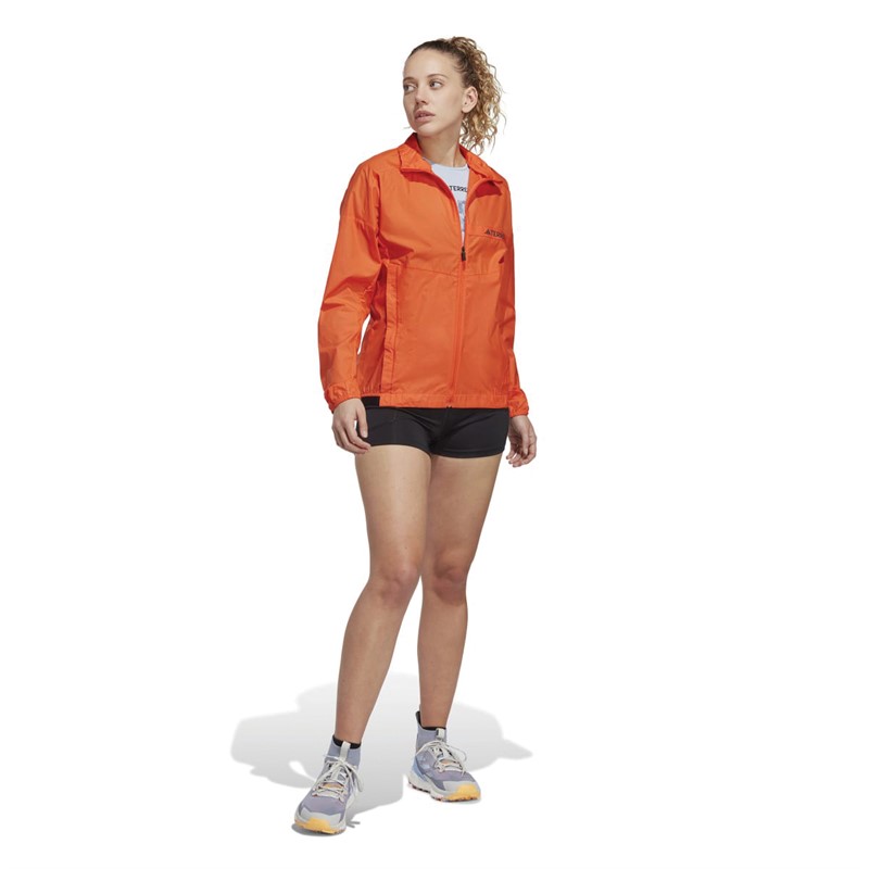 adidas Womens Terrex Multi Wind.Rdy Windbreaker Semi Impact Orange