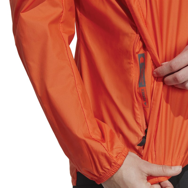 adidas Womens Terrex Multi Wind.Rdy Windbreaker Semi Impact Orange