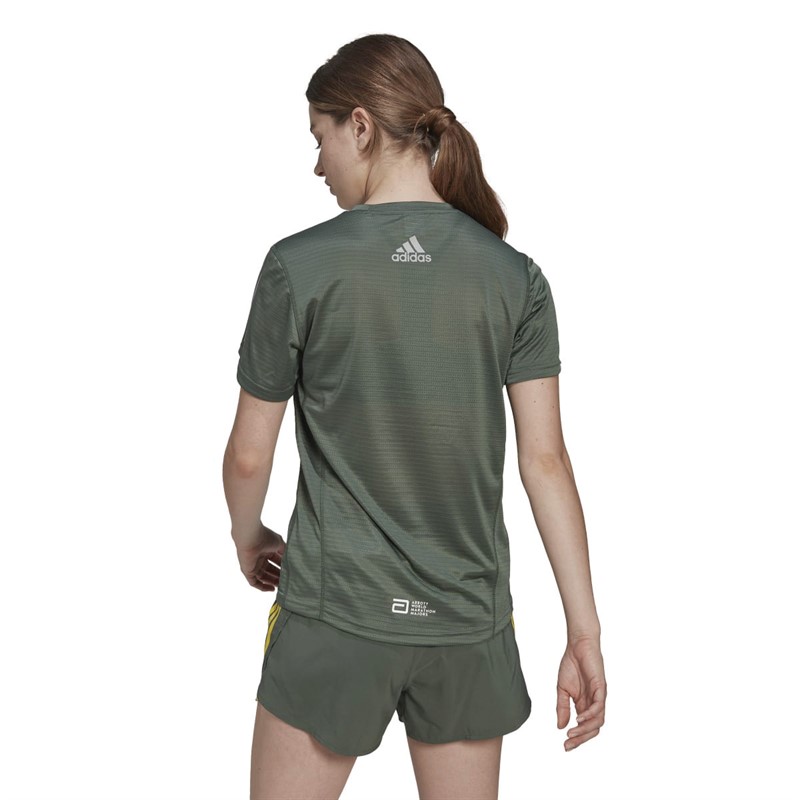 adidas Womens Berlin Marathon 2022 Top Green Oxide