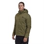 adidas Mens 3-Stripes Insulated Padded Hooded Jacket Focus Olive