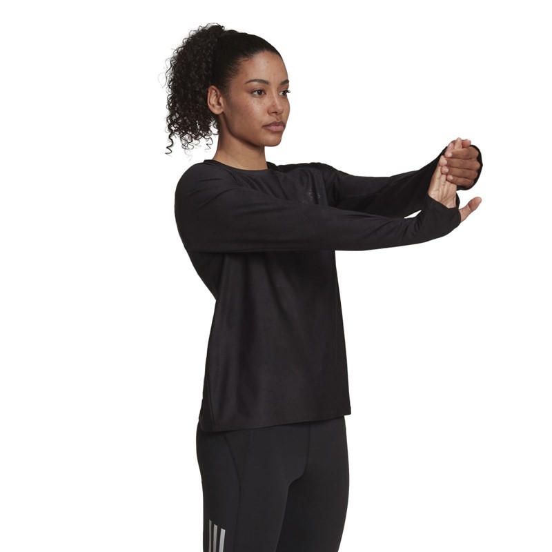 adidas Womens Made To Be Remade Aeroready Long Sleeve Top Black