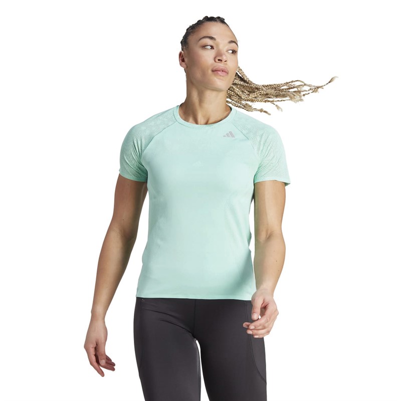 adidas Womens Adizero Aeroready Top Easy Green