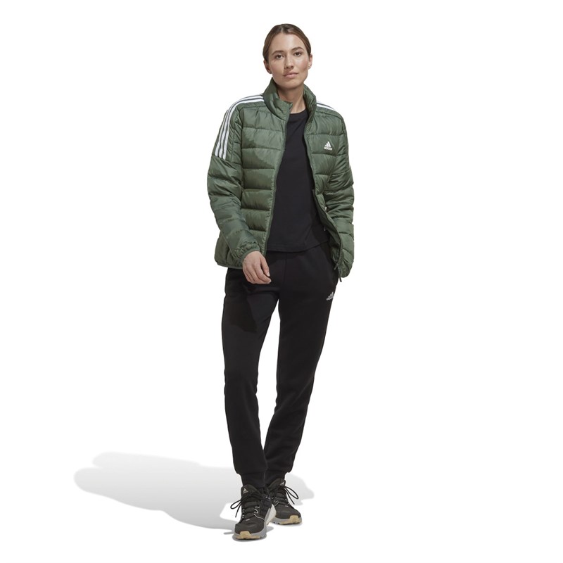 adidas Womens Essentials Padded Down Jacket Green Oxide