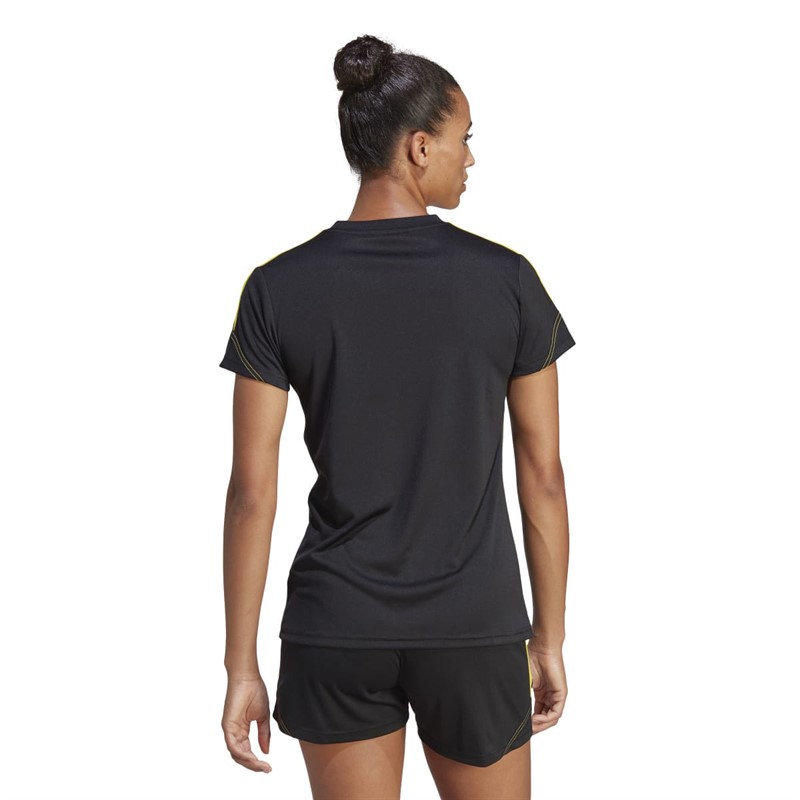 adidas Womens Tiro 23 Club Jersey Black/Bold Yellow