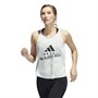 adidas Womens Run Fast Aeroready Graphic Tank Top Linen Green