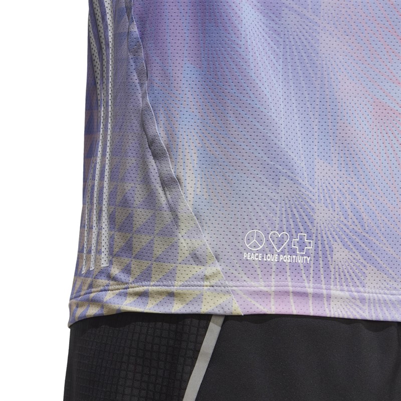 adidas Mens Adizero Sasha Zhoya Signature Aeroready Running Singlet Light Pink/Light Purple