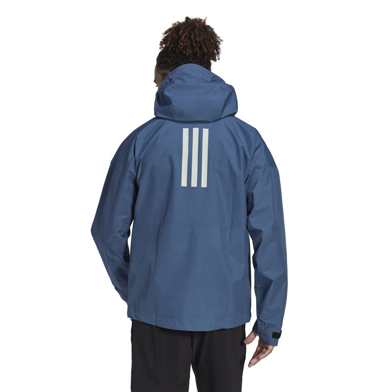 adidas Mens Terrex Gore-Tex Paclite Rain Jacket Wonder Steel