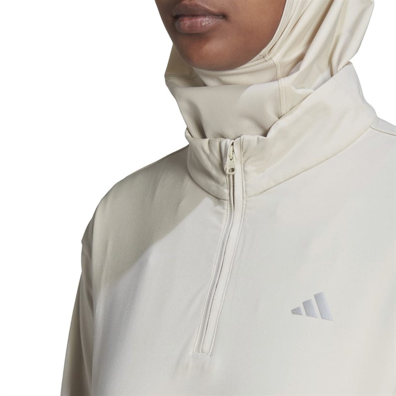 adidas Womens Techfit Aeroready Warm 1/4 Zip Training Top Aluminium