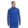 adidas Mens Everydayrun Aeroready 1/2 Zip Running Top Royal Blue