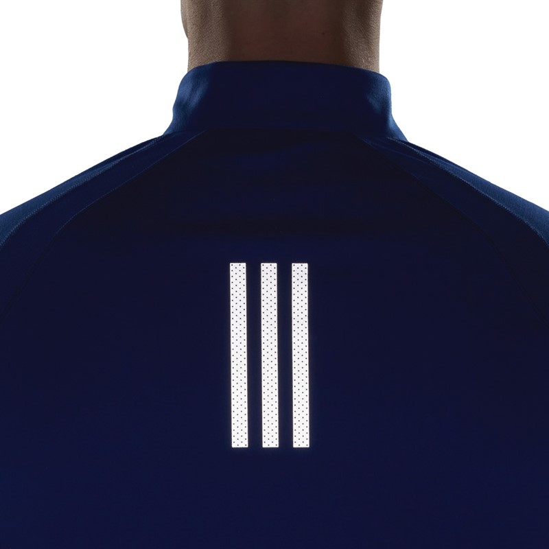 adidas Mens Everydayrun Aeroready 1/2 Zip Running Top Royal Blue