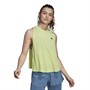 adidas Womens Run Icons 3 Bar Aeroready Tank Top Pulse Lime
