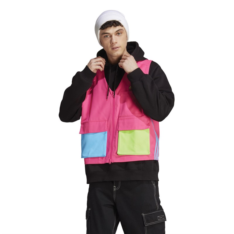 adidas Mens Kidcore Utility Vest Shock Pink