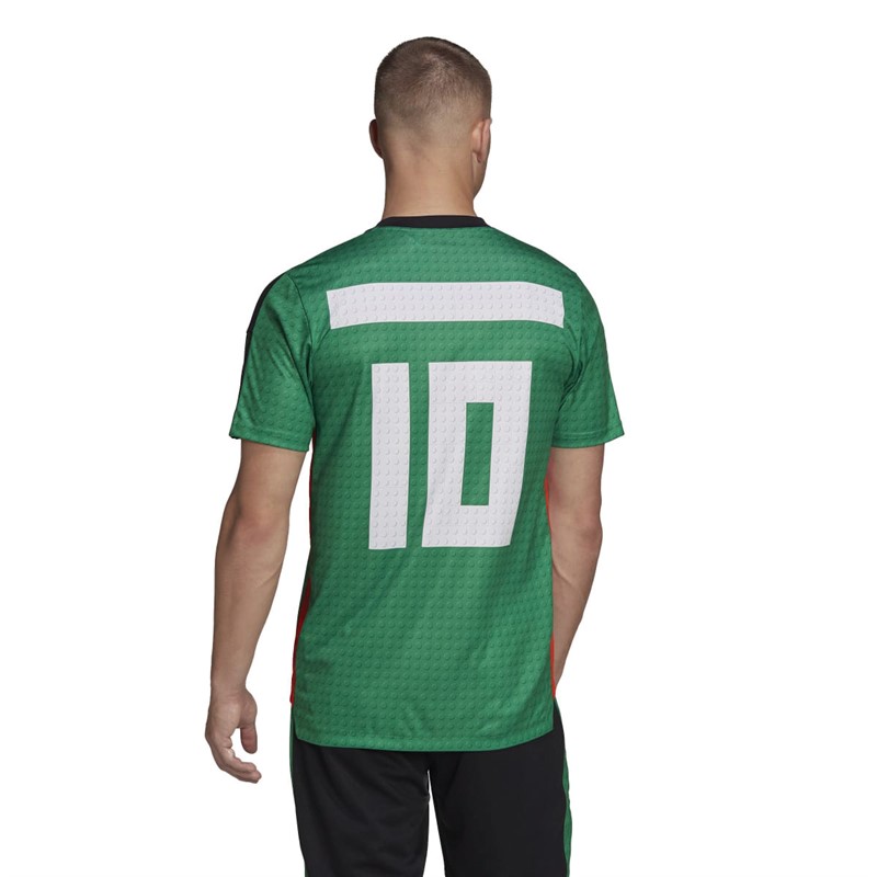 adidas Mens X Lego® Tiro Jersey Green/Yellow/Bold Orange