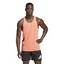 adidas Mens X-City Cooler Aeroready Running Singlet Coral Fusion