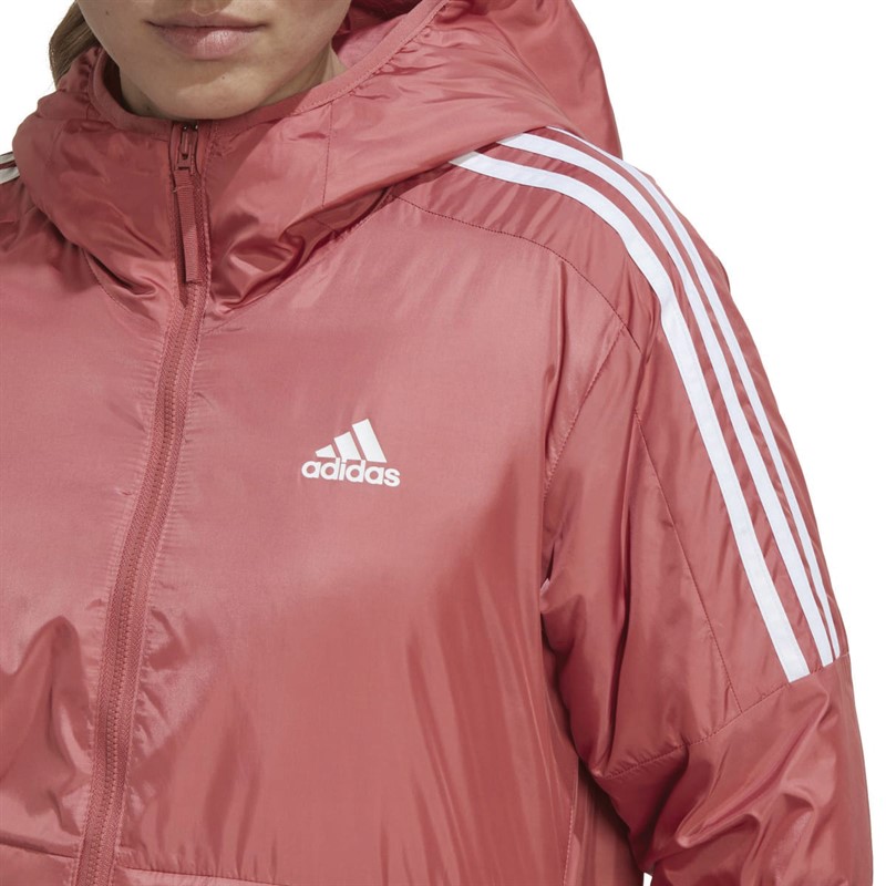 adidas Womens Essentials Insulated Hooded Jacket Wonder Red