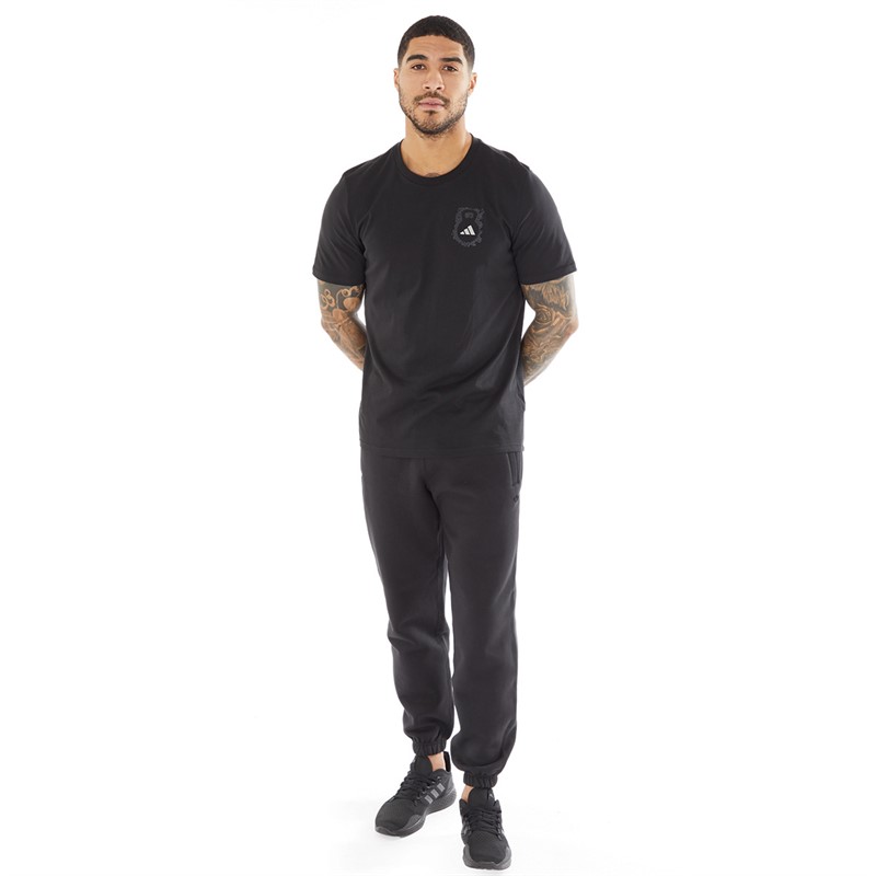 adidas Mens Aeroready Training Gator Graphic Short Sleeve T-Shirt Black