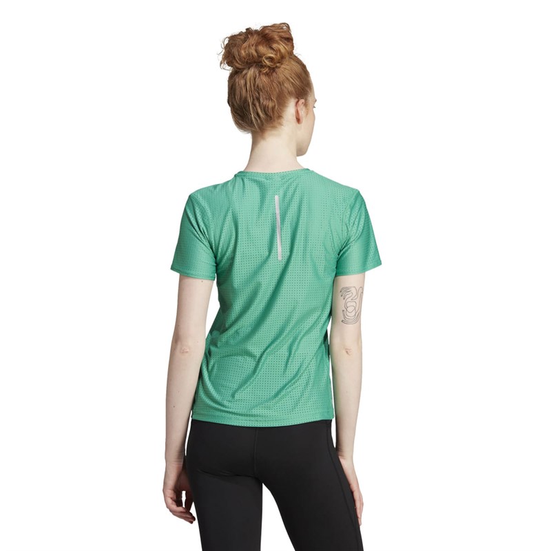 adidas Womens Fast Parley Aeroready Top Semi Core Green