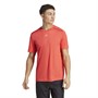 adidas Mens Workout Base Logo T-Shirt Bright Red/Transparent