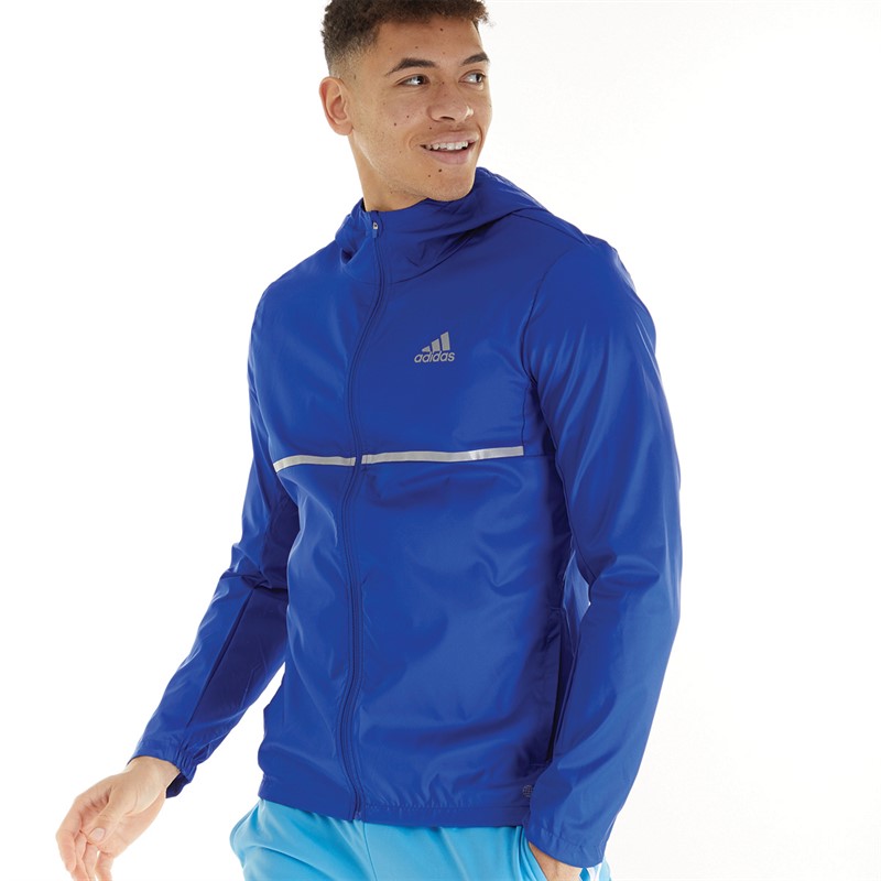 Adidas running sale jacket blue