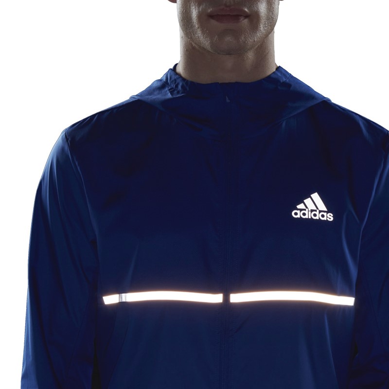 adidas Mens Own The Run 360 Reflectivity Running Jacket Royal Blue/Refer Silver