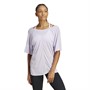 adidas Womens Yoga Studio Aeroready Oversized Top Silver Dawn