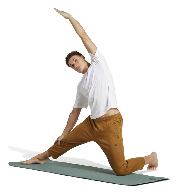 adidas Mens Yoga Base Training T-Shirt White/Carbon