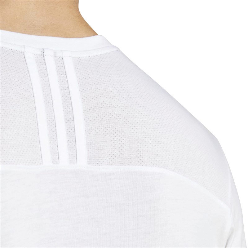 adidas Mens Yoga Base Training T-Shirt White/Carbon