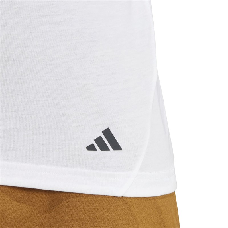 adidas Mens Yoga Base Training T-Shirt White/Carbon