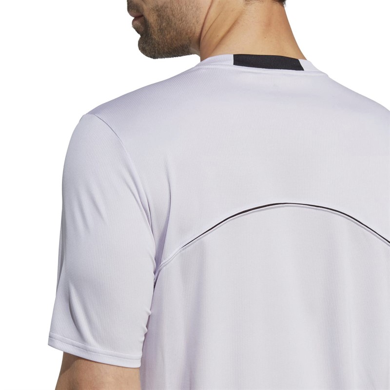 adidas Mens Designed For Movement Hiit Training T-Shirt Silver Dawn/Black